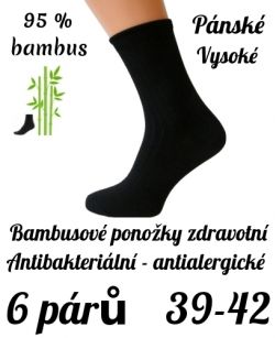 Bambusové ponožky zdravotní 39-42