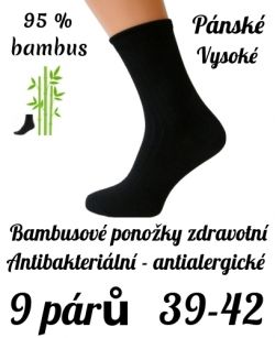 Bambusové ponožky zdravotní 39-42
