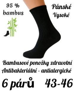Bambusové ponožky zdravotní 43-46
