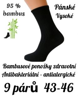 Bambusové ponožky zdravotní 43-46
