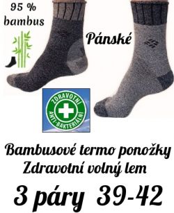 Pánské bambusové termo ponožky