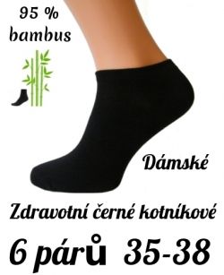 Černé kotníkové ponožky